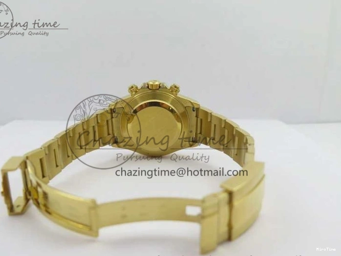 MiroTime 0306 Daytona 116589RBOW YG Rainbow Crystal BLF Best Edition Black Dial on YG Bracelet A SmoothTexture 3175